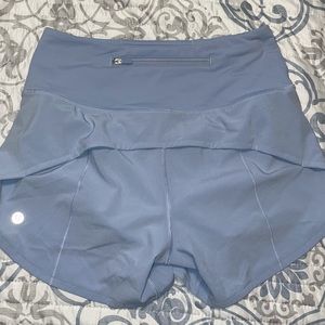 Lululemon Speed Up High-Rise Short 4” Blue Linen